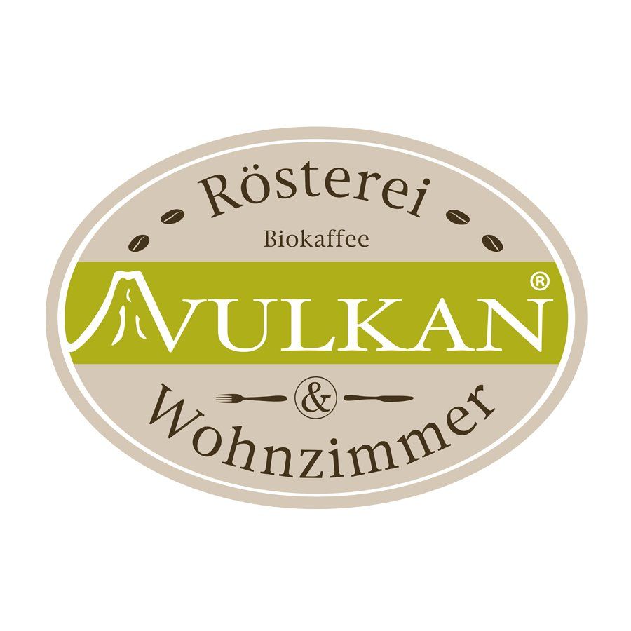 Logogestaltung für Vulkanwohnzimmer Logo Vulkanwohnzimmer und Rösterei