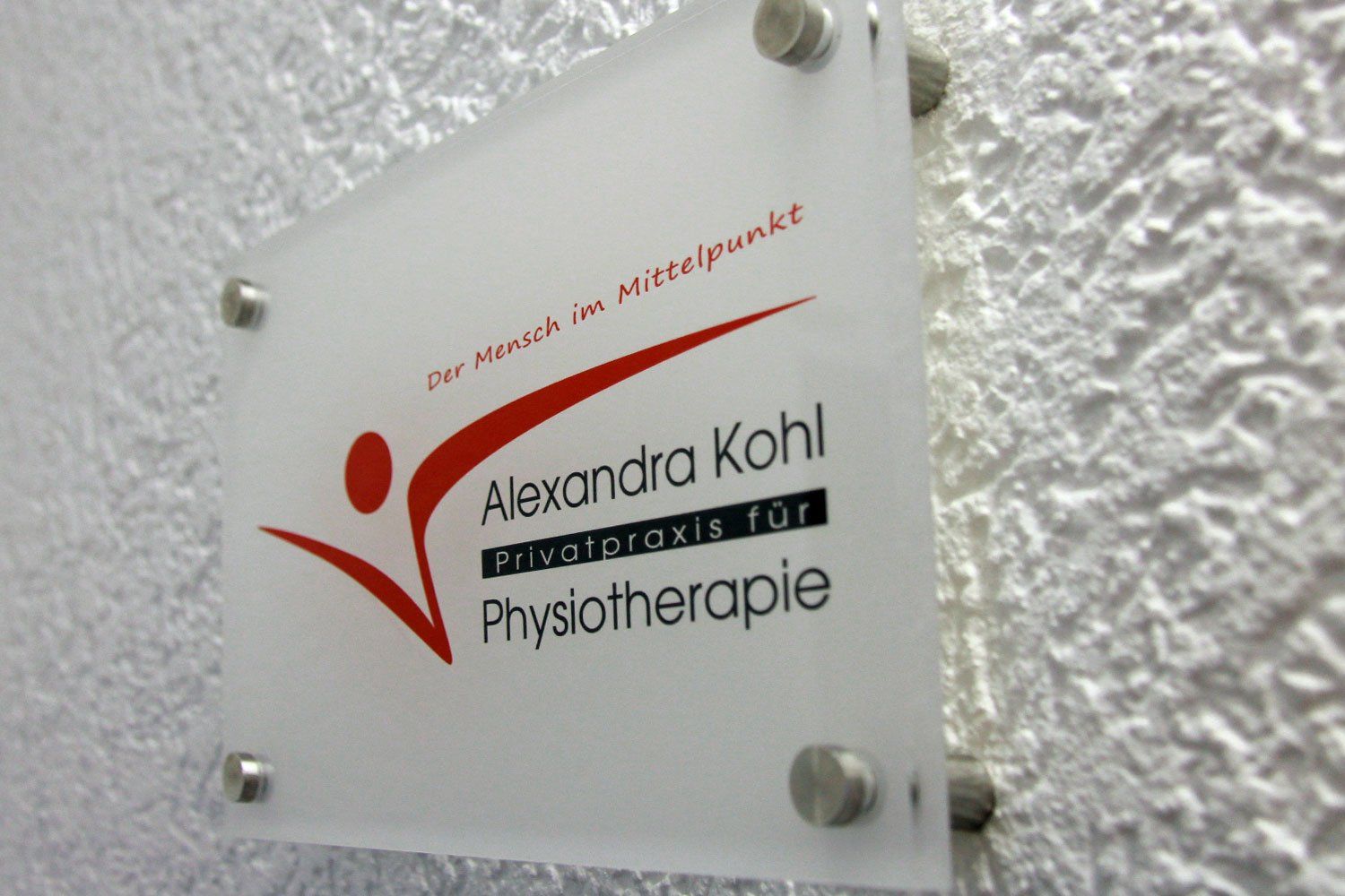 Praxisschild aus Acryl