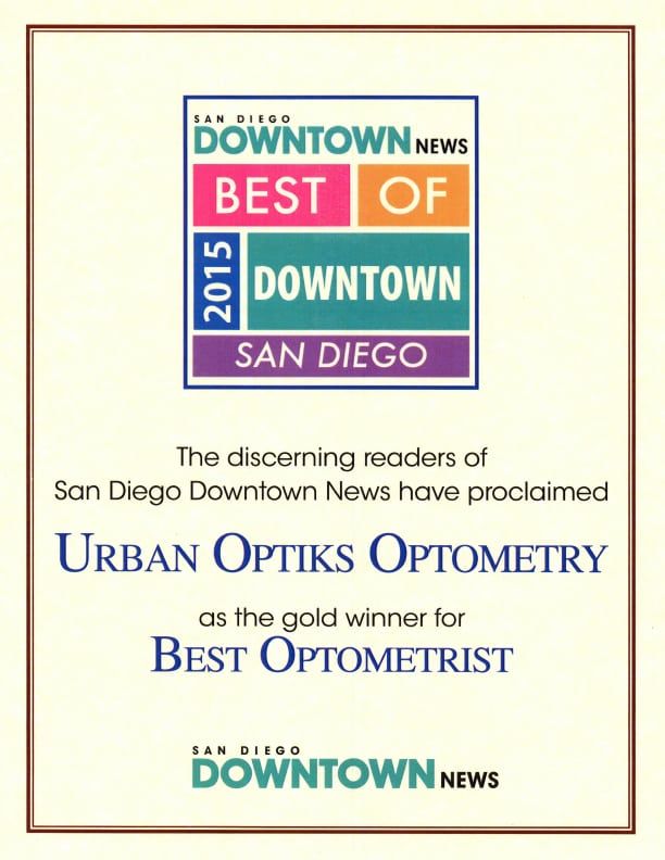 2015 Best of Downtown News Award for Best Optometrist