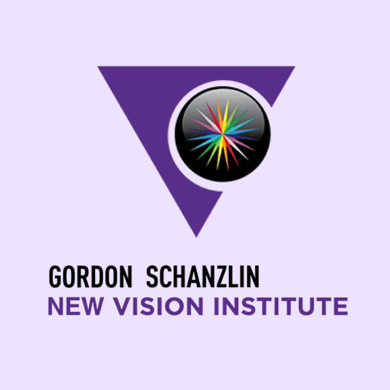 Gordon Schanzlin New Vision Institute Logo Gordon Schanzlin New Vision Institute Logo on a light purple background