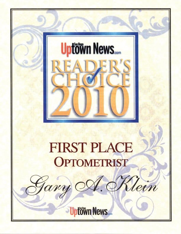 2010 Best of Uptown News Award for Best Optometrist