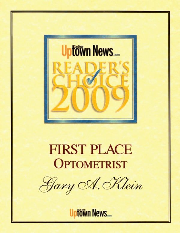 2009 Best of Uptown News Award for Best Optometrist