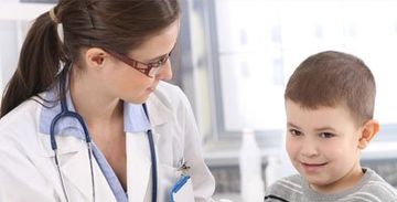 A doctor with a child
