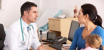 A doctor with a parent