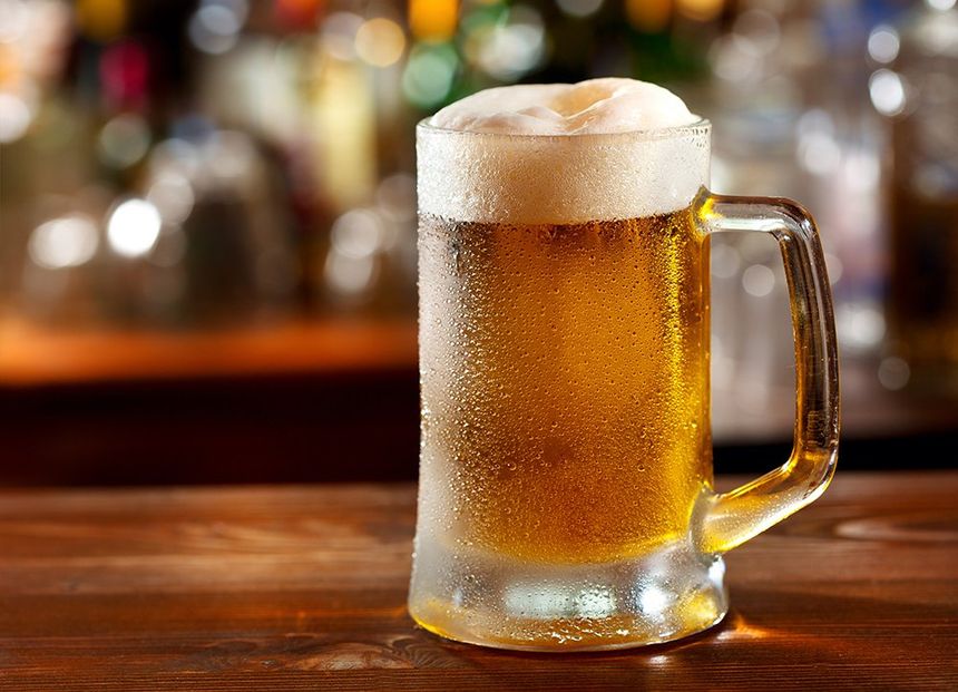 pinta di birra ghiacciata