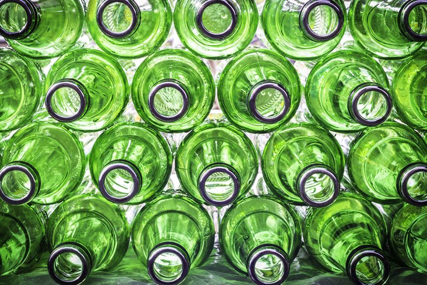 bottiglie di vetro vuote