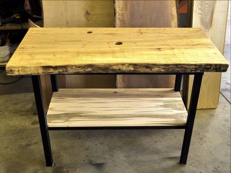 Maple Live edge vanity Spalted Maple live edge bathroom vanity.