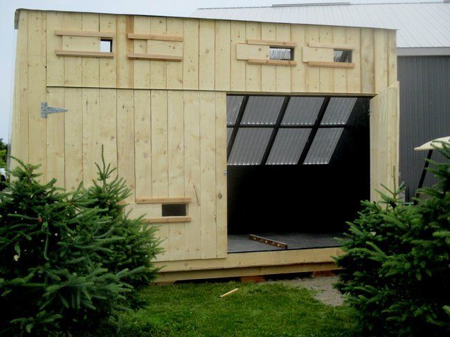 Wood drying kiln that is powered by the sun.