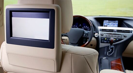 Monitor in the back of a car seat — Car Audio in Lemoyne, PA Monitor in the back of a car seat — Car Audio in Lemoyne, PA