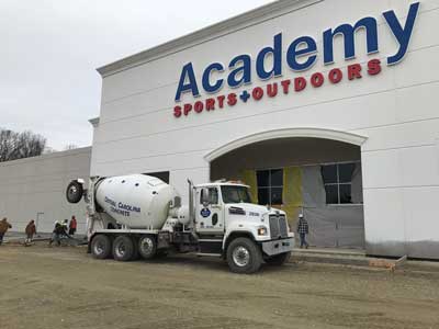 Academy Sports And Outdoors — Greensboro, NC — Central Carolina Concrete, LLC Academy Sports And Outdoors — Greensboro, NC — Central Carolina Concrete, LLC