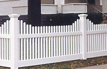 Vinyl Fence Panels With Curve Design — Riverside, CA — Elrod Fence Co