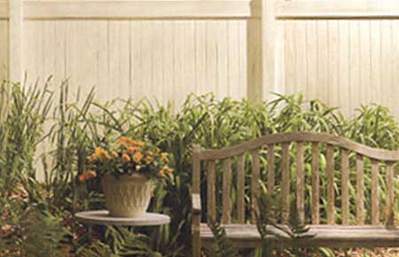 White Vinyl Flat-Top Fence Panel — Riverside, CA — Elrod Fence Co