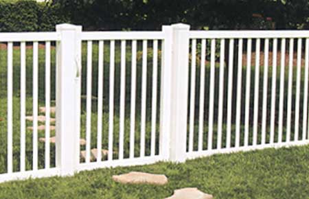 Landscaping Along Vinyl Fence — Riverside, CA — Elrod Fence Co