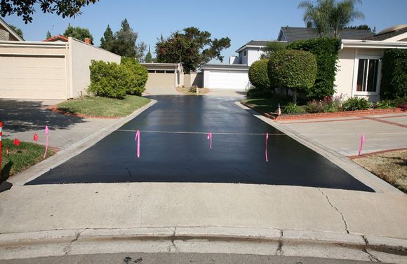 newly constructed asphalt road