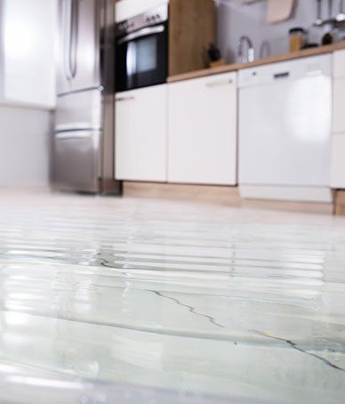 Water Damage Restoration — Flooded Floor in Flagstaff, AZ A home in Flagstaff, AZ, that will need water damage restoration