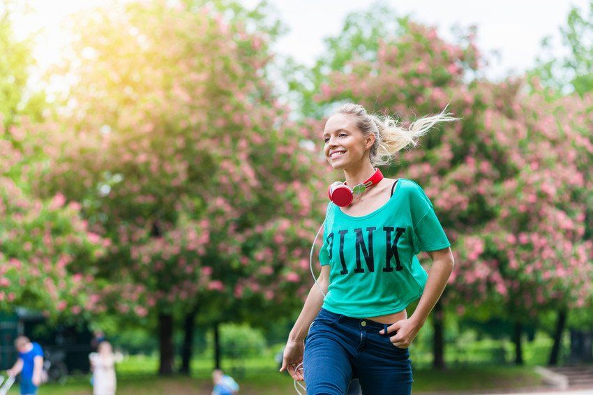 woman running
