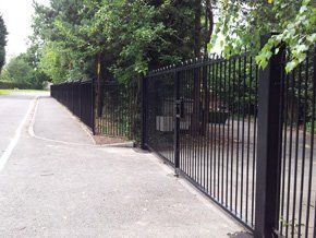 Need your business secure? Call us now for metal fencing on 01189 475 607 Metal security fencing