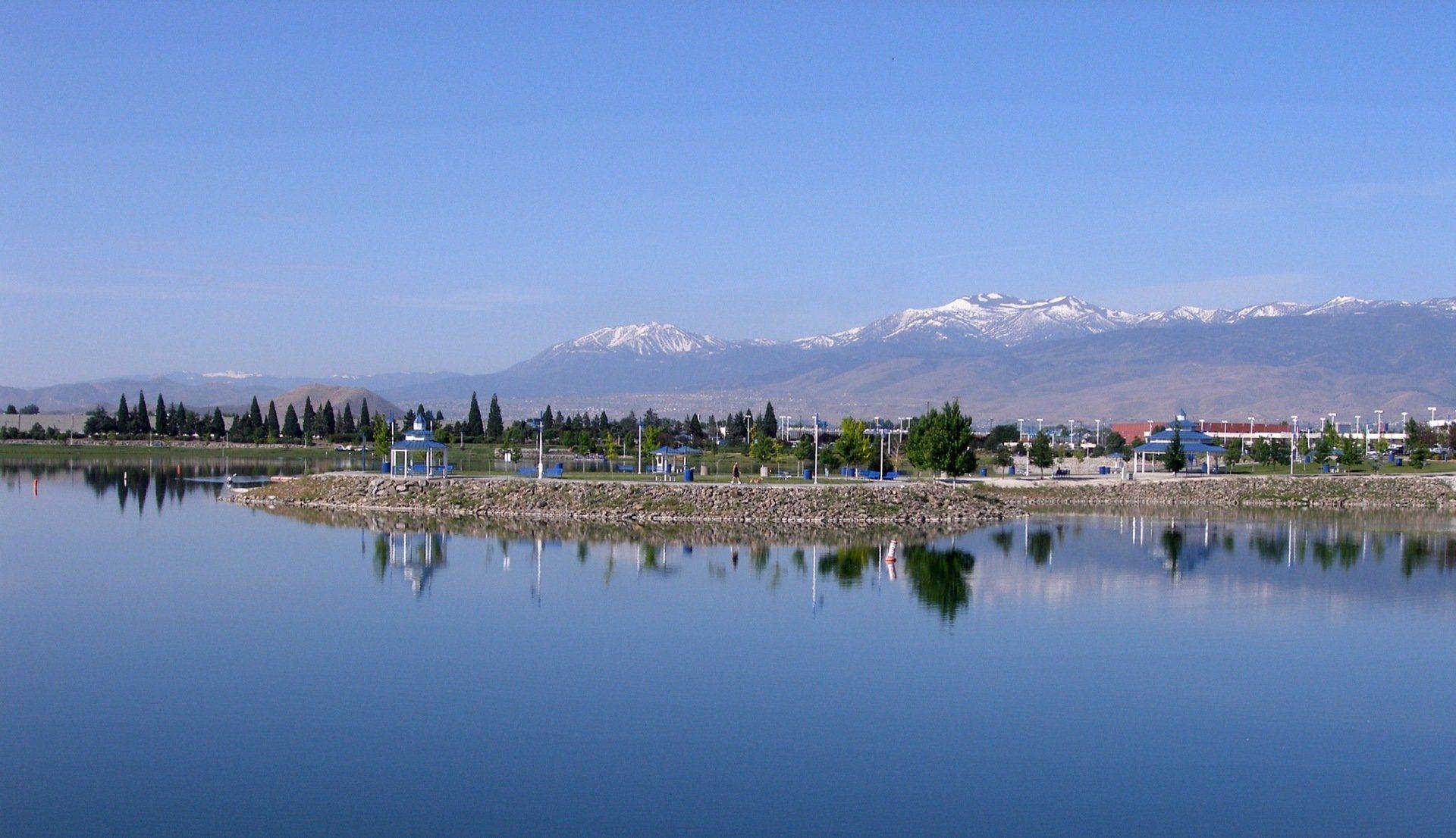 pretty view over the lake