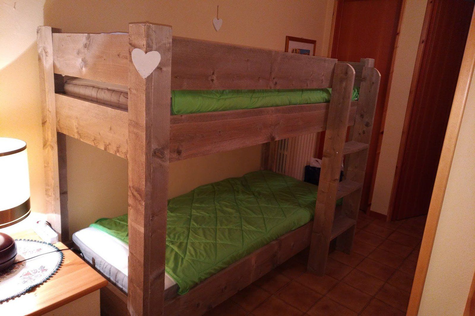 A bedroom with a bunkbed