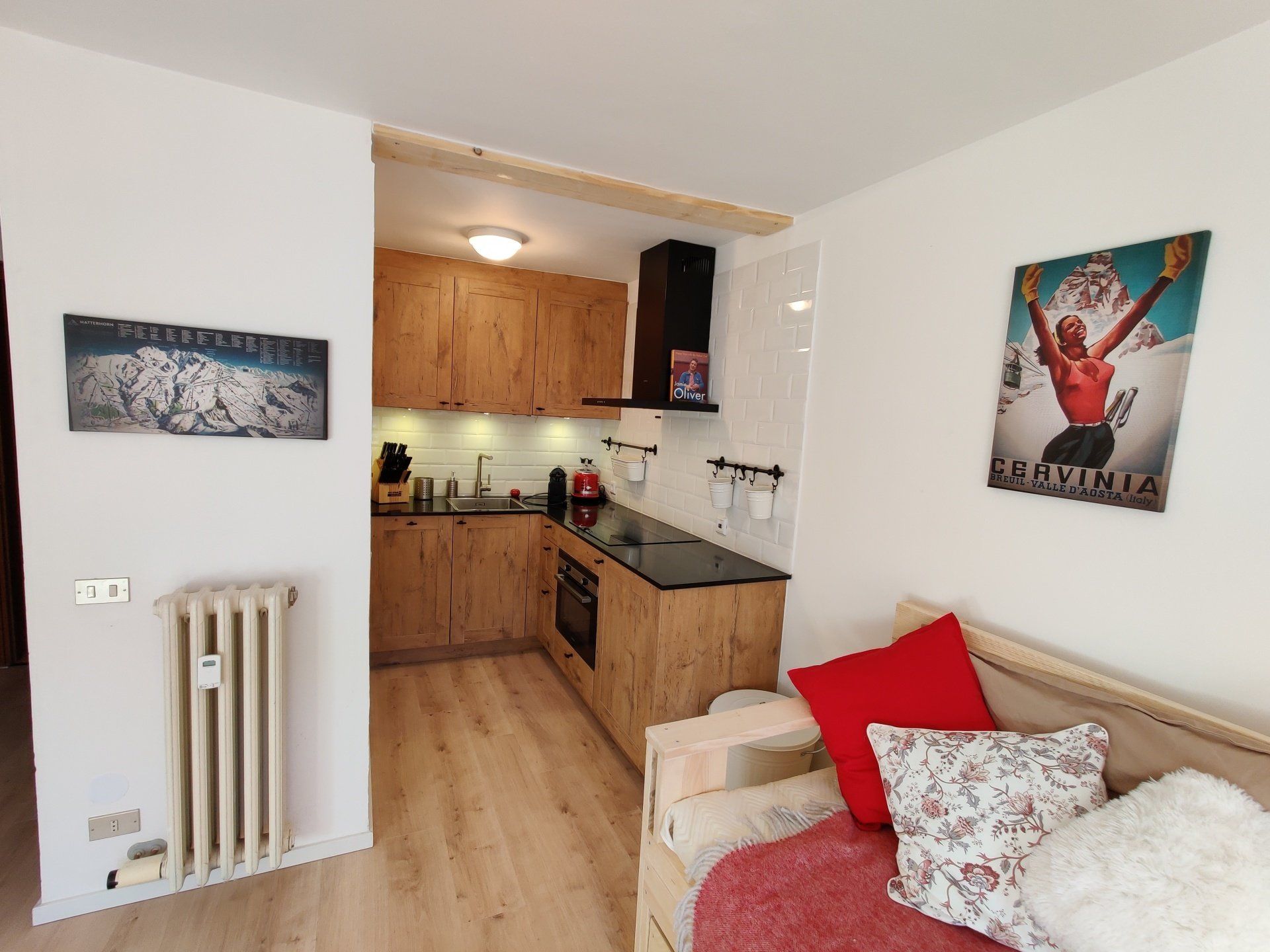 Modern kitchen with appliances. Wider angle