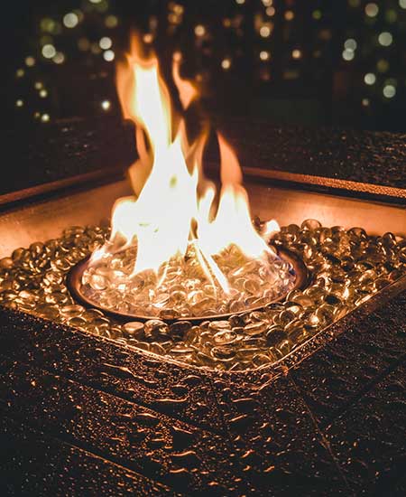 Beautiful Gas Fireplace — Vestal, NY — Baker’s Plumbing Heating & Air Beautiful Gas Fireplace — Vestal, NY — Baker’s Plumbing Heating & Air