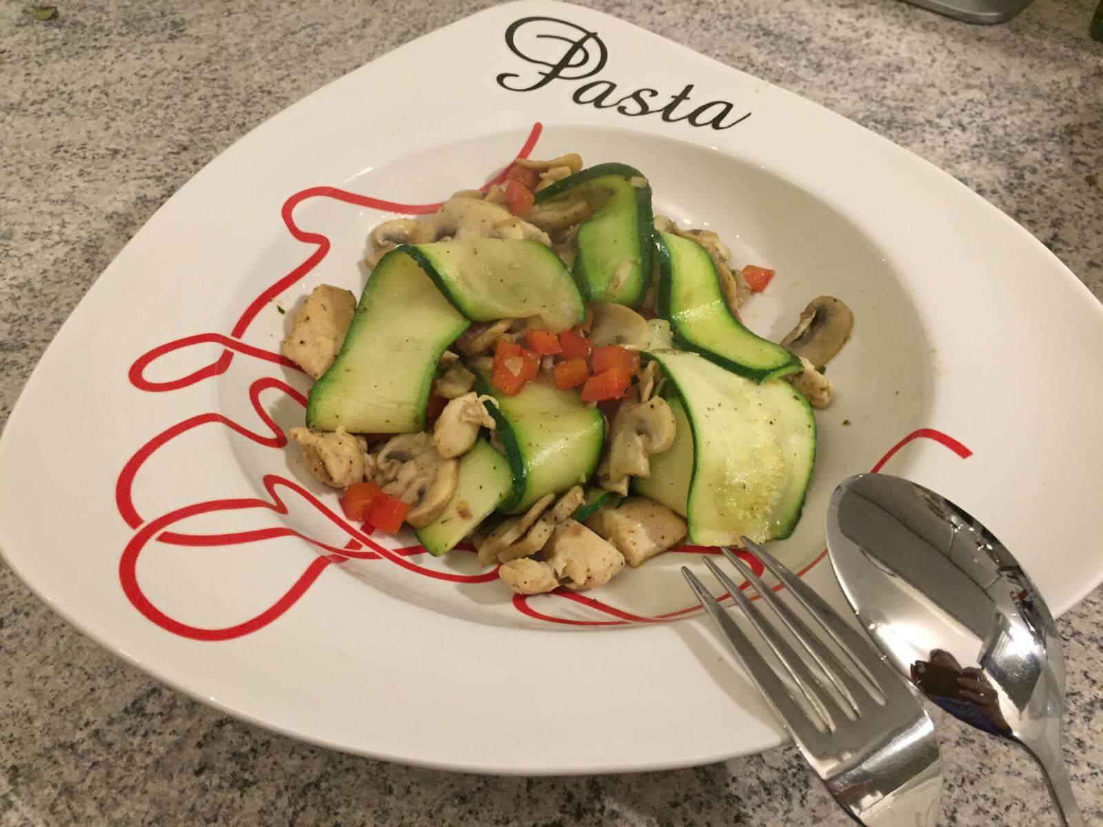 Koolhydraatarme Courgette Pasta