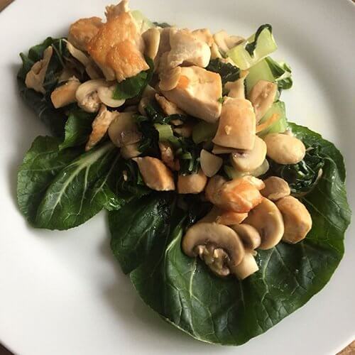 Kipfilet met Champignons en Paksoi