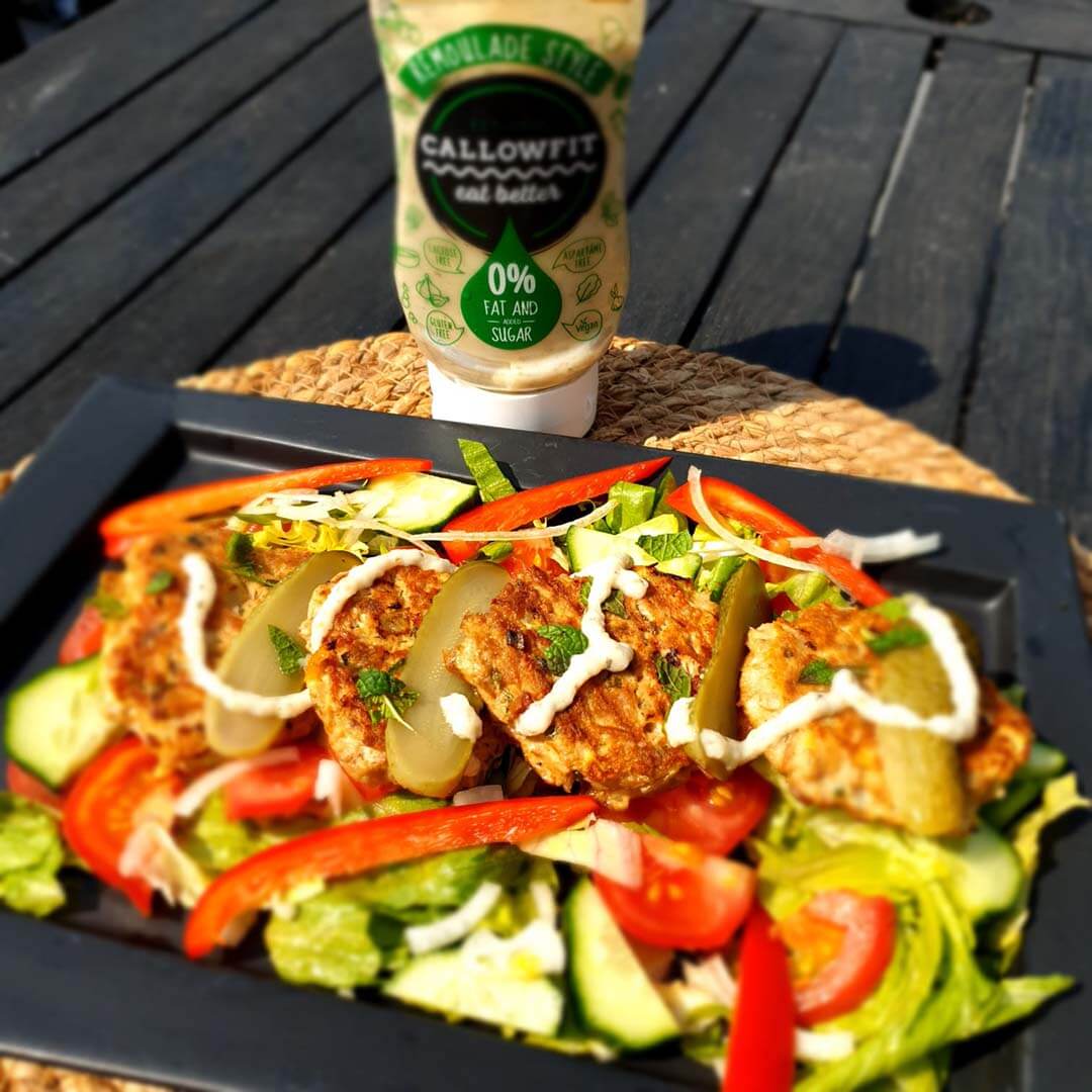 Tonijnburgers met Magere saus recept Callowfit