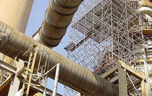 Industrial scaffolding work