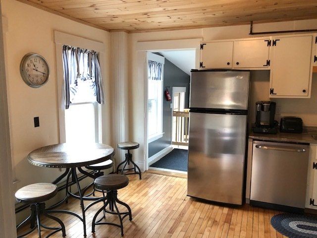 The Riverside Cottage kitchen in Burke, Vermont