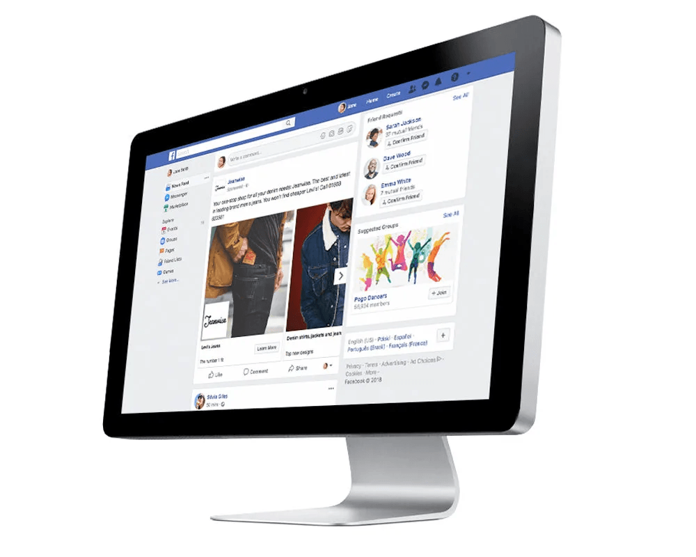 Social media advertising product image