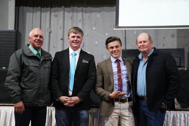 Left to right: Peter Grant, Brenden Lydford, Rhett O’Connor (recipient), Glenn Trout