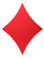 Red diamond-shaped suit symbol on a white background
