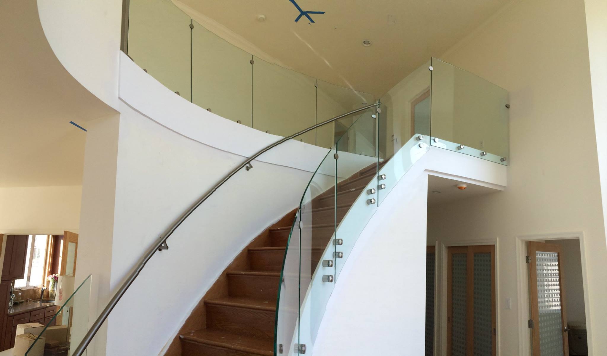Curved Glass Stairwell