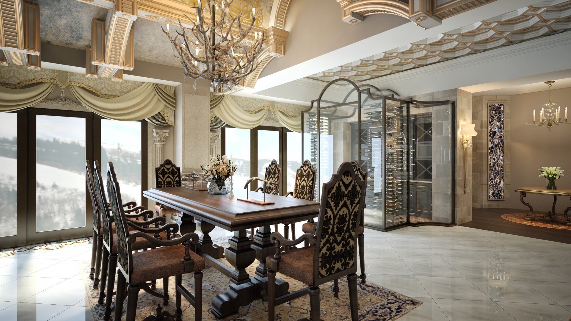 Bent Glass for wine cellar