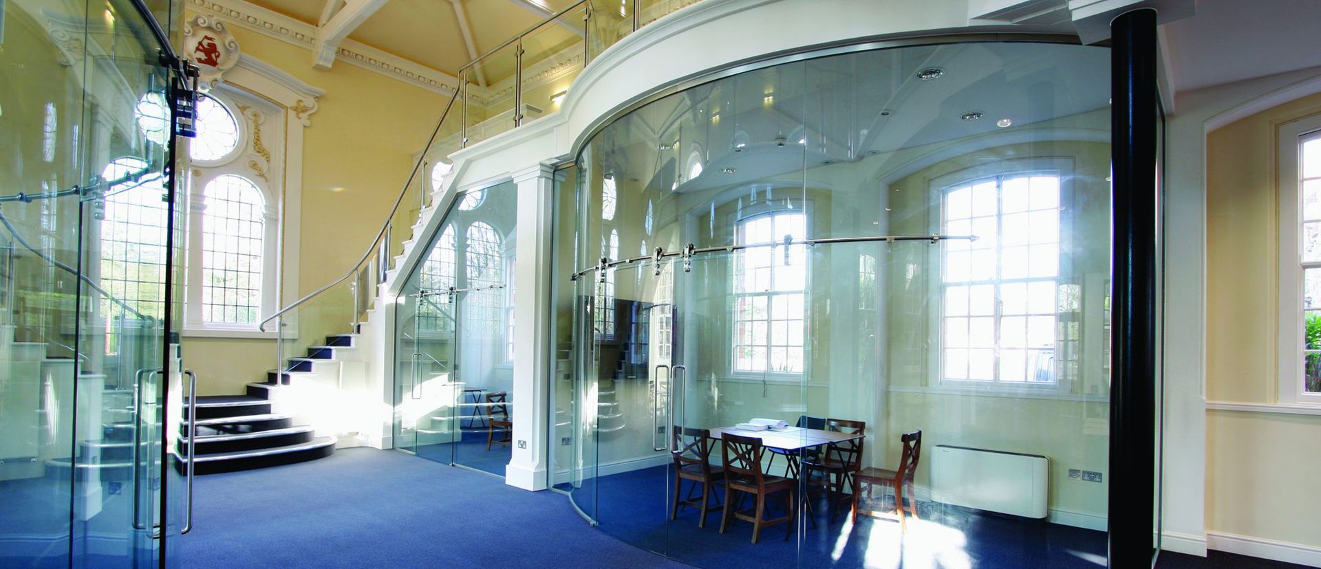 Curved Glass Staircase