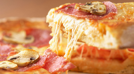 Sliced pizza