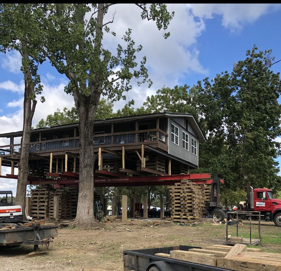 Structure Lifting Process — Brandon, MS — Means House Moving Inc.