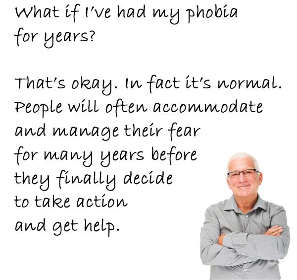A man asking a common question about having a fear of public speaking for years and not getting help