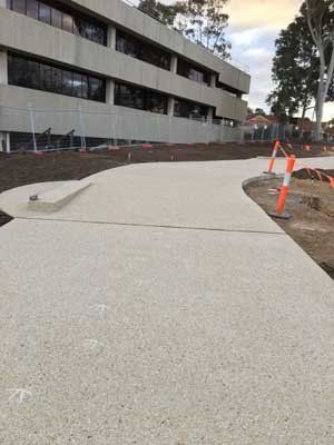 concrete business walkway