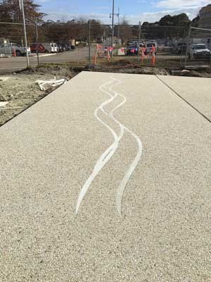 custom designed concrete walkway