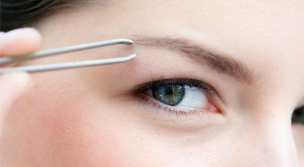 Eyebrow plucking
