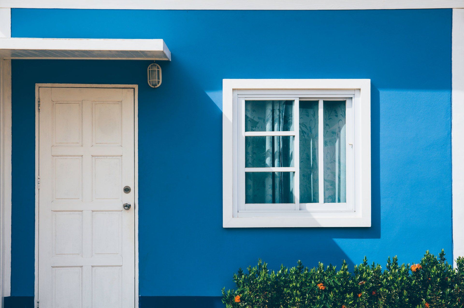 Blue House with Small Window — Moraine, OH — SolarScreen