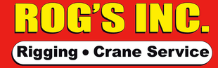 A logo for rog 's inc. rigging and crane service