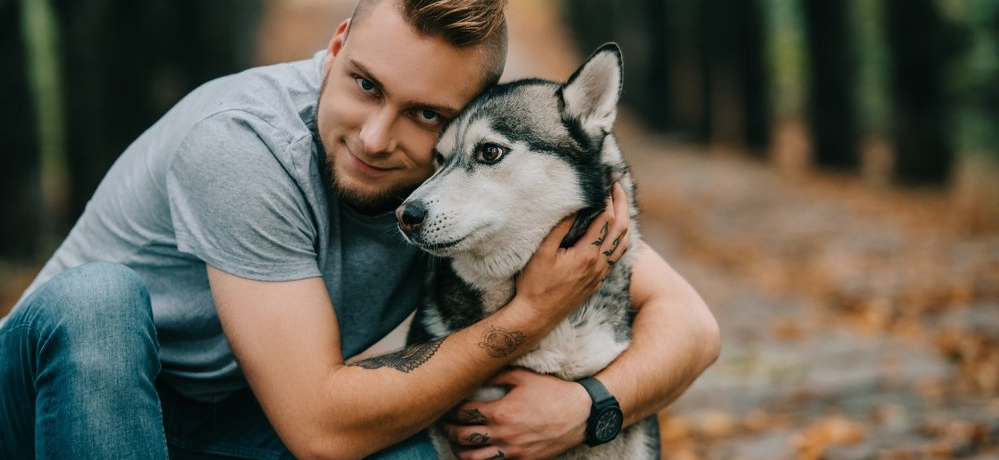 Positive Dog Trainer with Dog