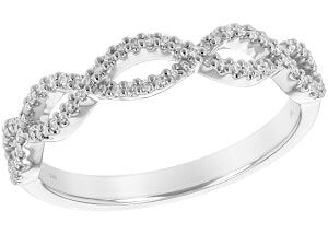 Diamond Rings — 14k White Gold Band Diamond in Warren, OH