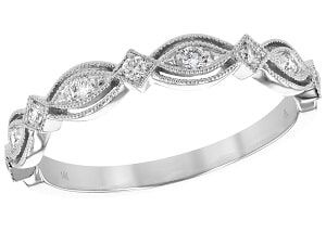 Diamond Rings — 14k White Diamond Band in Warren, OH