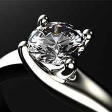 Diamond ring - Ring with diamond isolated on gray background in Warren, OH