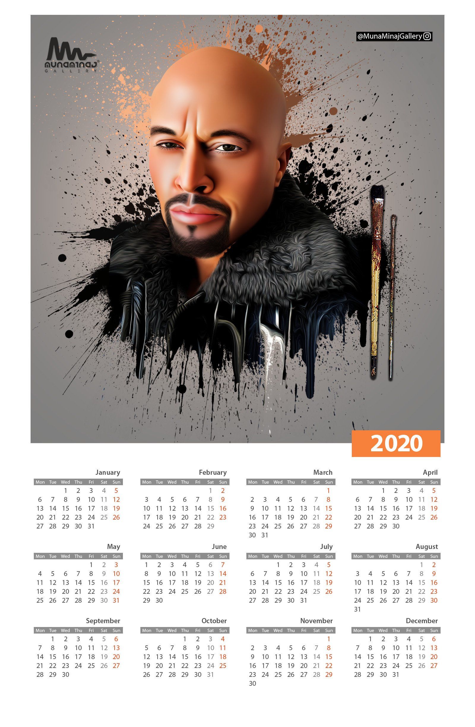 John J. Quinlan Calendar (2020) by Muna Minaj #JohnJQuinlan