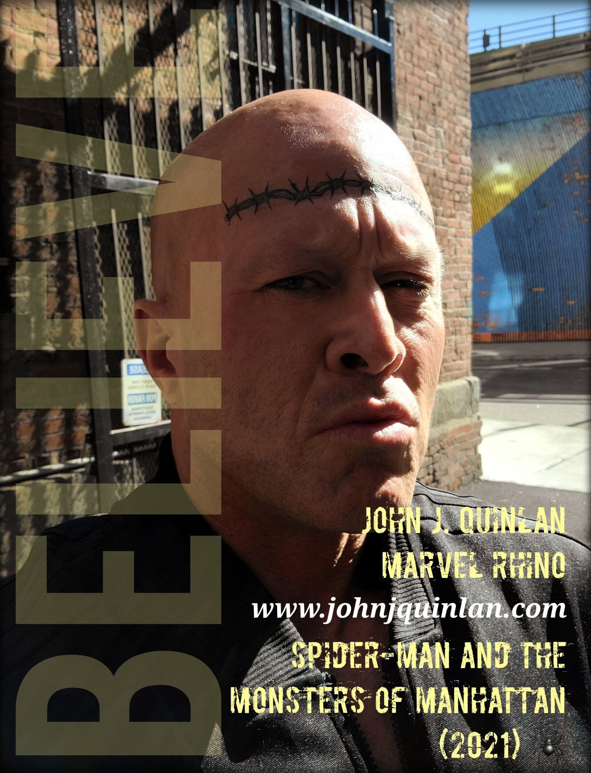 Actor John J. Quinlan as Rhino Marvel Spider-Man MOM #JohnQuinlan #JohnJQuinlan